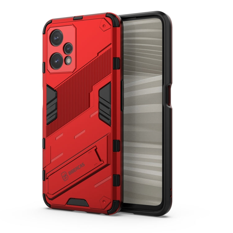 For OPPO Realme 9 Pro Punk Armor 2 in 1 PC + TPU Shockproof Phone Case with Invisible Holder