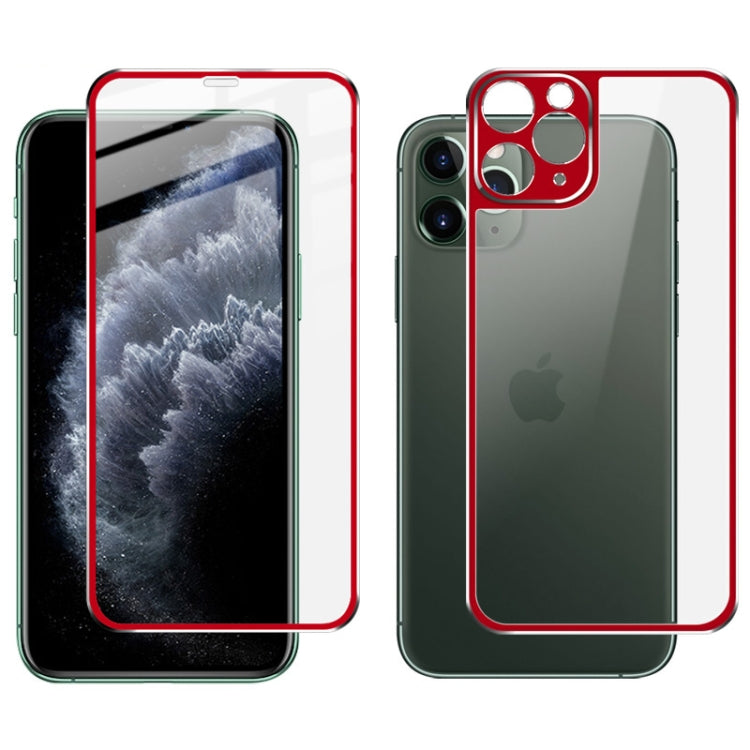 For iPhone 11 Pro Max IMAK Metal Frame Full Screen Tempered Glass Film Screen Film + Back Film