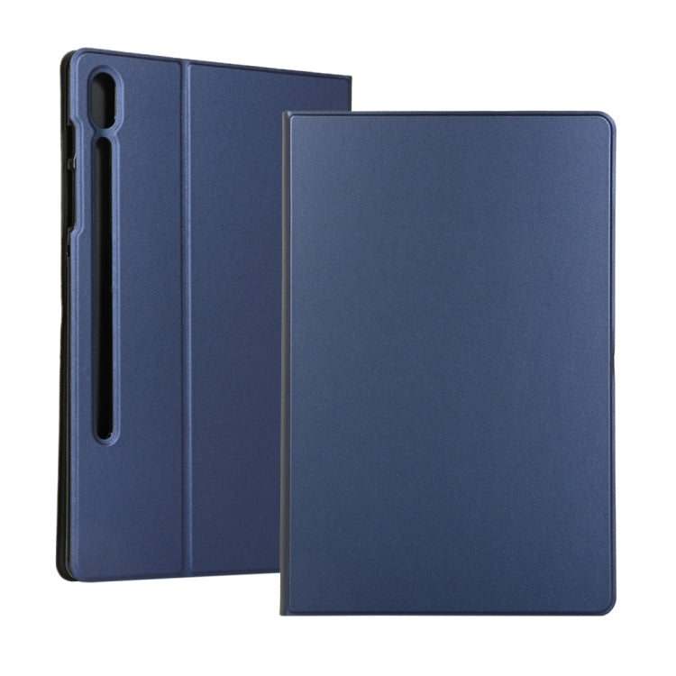 For Samsung Galaxy Tab S8 Ultra Elasticity Leather Tablet Case with Holder