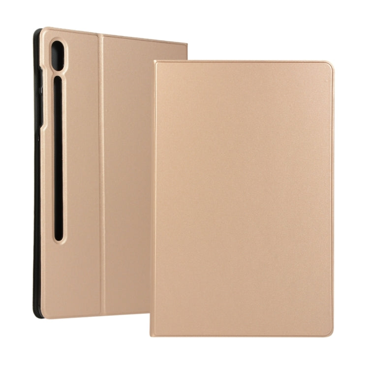 For Samsung Galaxy Tab S8 Ultra Elasticity Leather Tablet Case with Holder