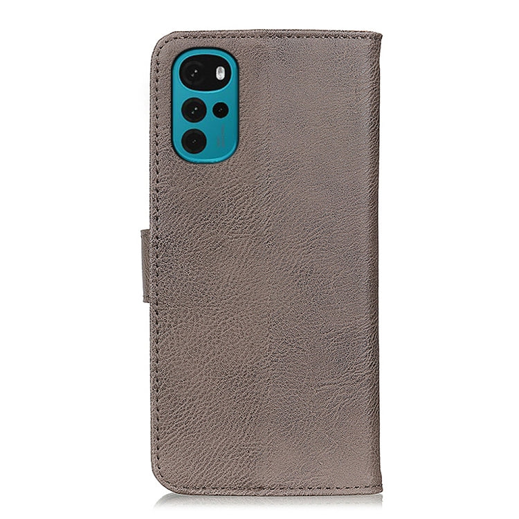 For Motorola Moto G22 KHAZNEH Cowhide Texture Leather Phone Case