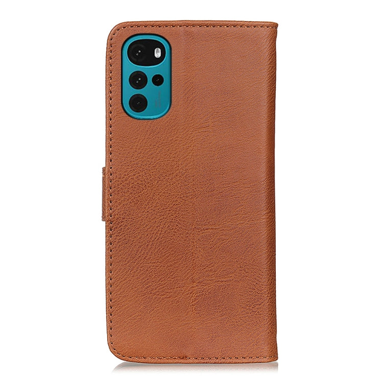 For Motorola Moto G22 KHAZNEH Cowhide Texture Leather Phone Case
