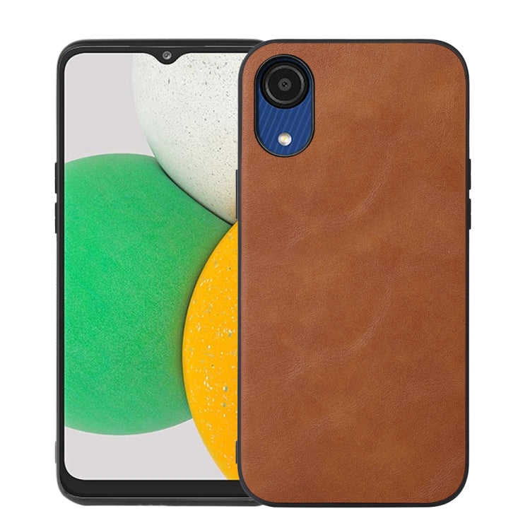 For Samsung Galaxy A03 Core Cowhide Texture PU Phone Case