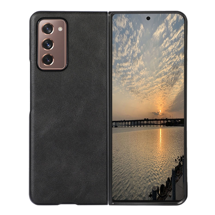 For Samsung Galaxy Z Fold2 5G Cowhide Texture PU Phone Case