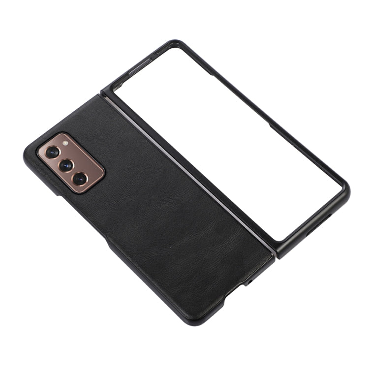 For Samsung Galaxy Z Fold2 5G Cowhide Texture PU Phone Case