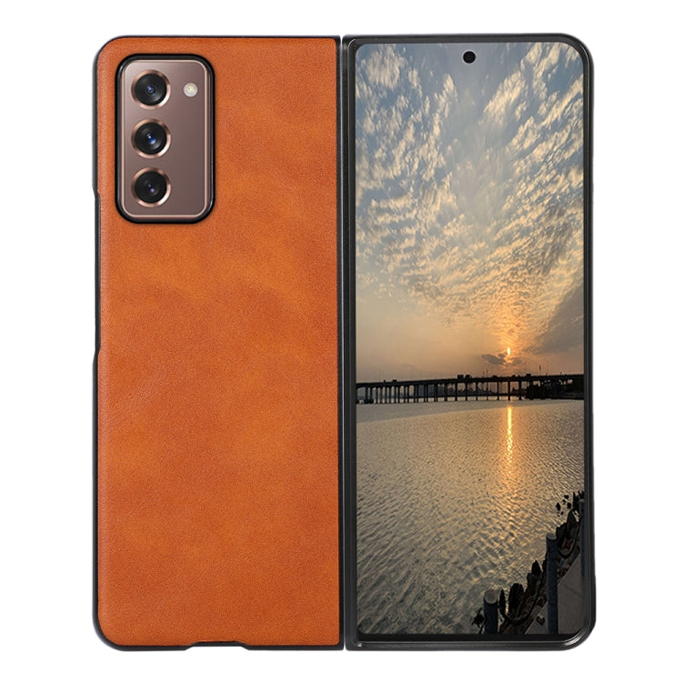 For Samsung Galaxy Z Fold2 5G Cowhide Texture PU Phone Case