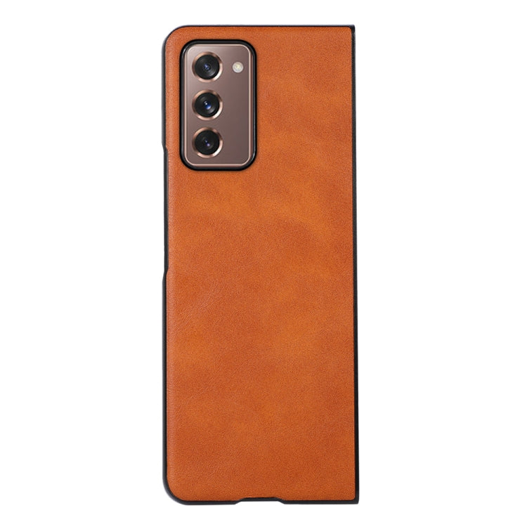 For Samsung Galaxy Z Fold2 5G Cowhide Texture PU Phone Case