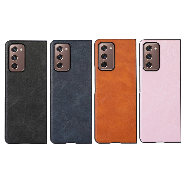 For Samsung Galaxy Z Fold2 5G Cowhide Texture PU Phone Case