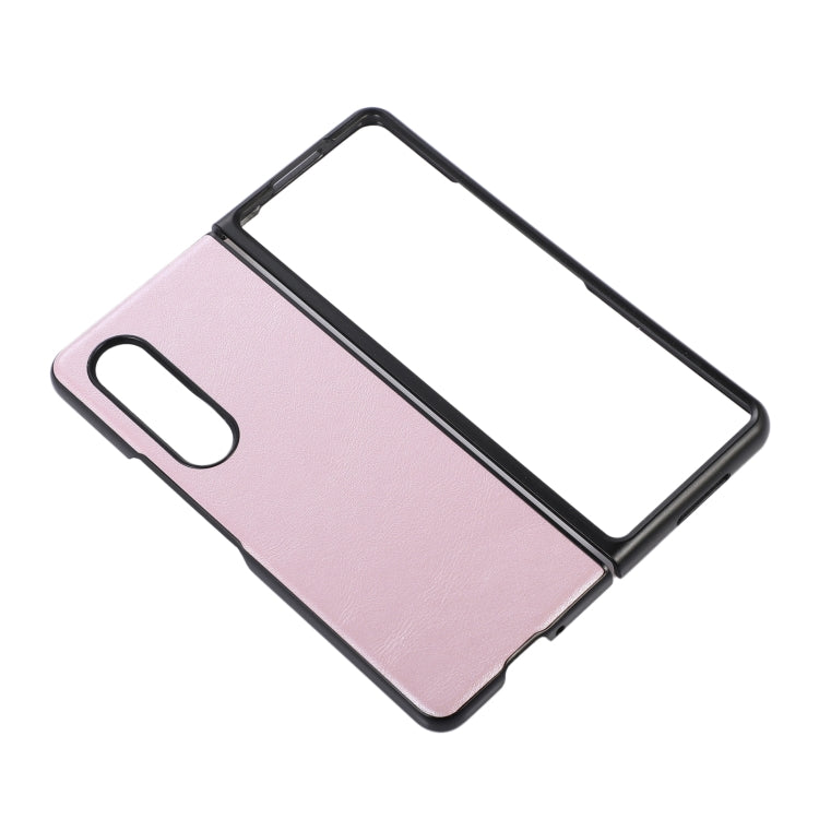 For Samsung Galaxy Z Fold3 5G Cowhide Texture PU Phone Case