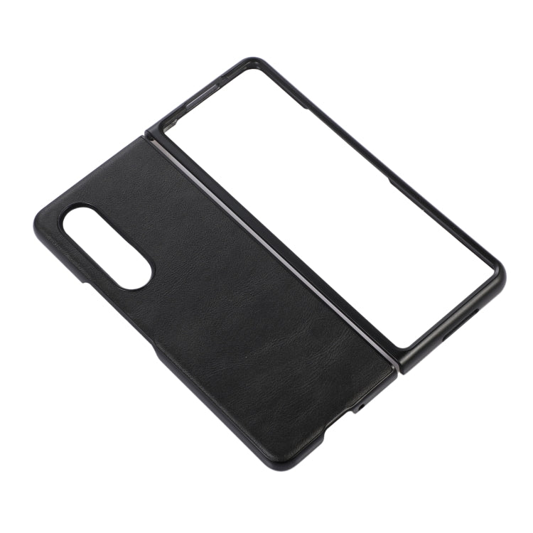 For Samsung Galaxy Z Fold3 5G Cowhide Texture PU Phone Case