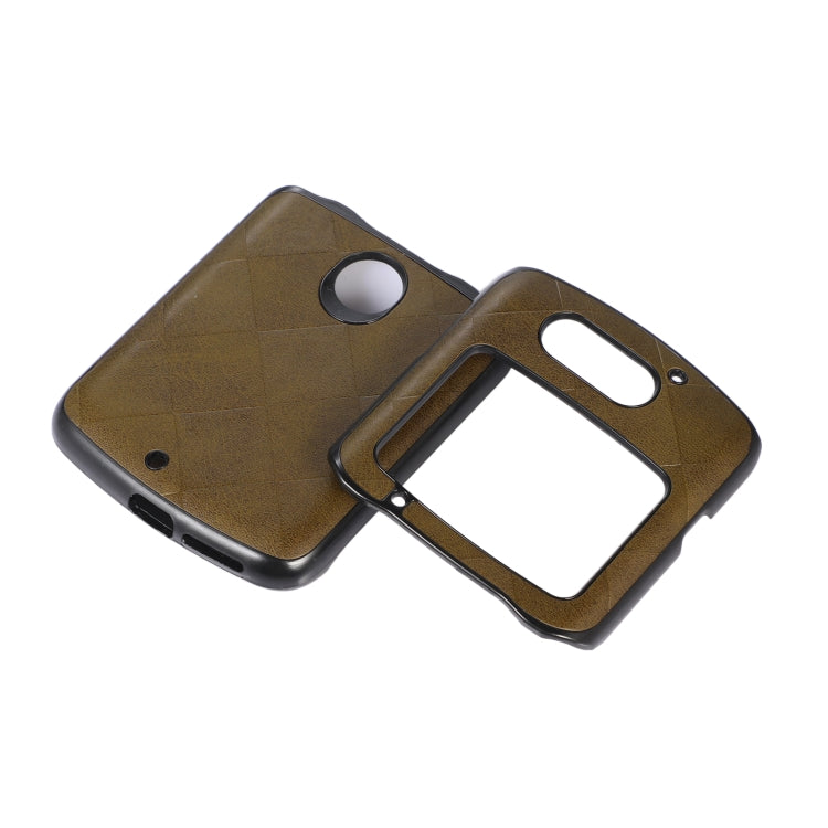 For Motorola Moto Razr 5G Weave Plaid PU Phone Case