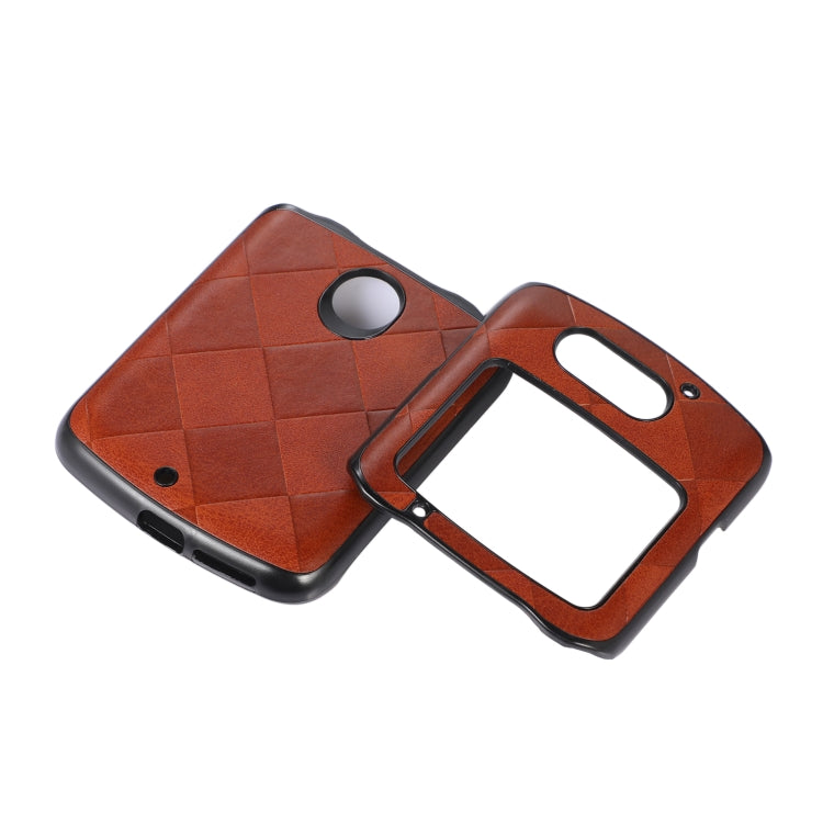 For Motorola Moto Razr 5G Weave Plaid PU Phone Case