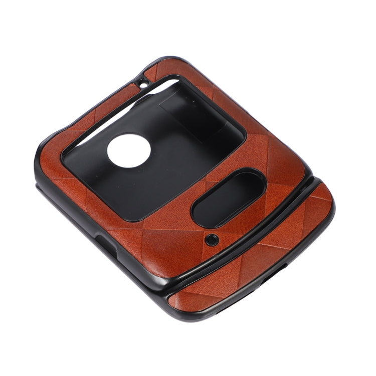 For Motorola Moto Razr 5G Weave Plaid PU Phone Case