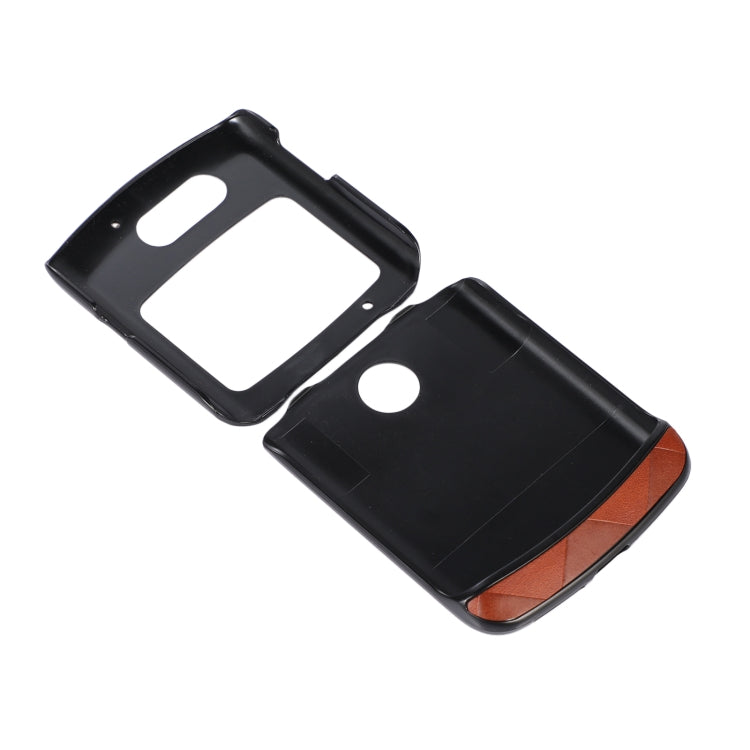 For Motorola Moto Razr 5G Weave Plaid PU Phone Case