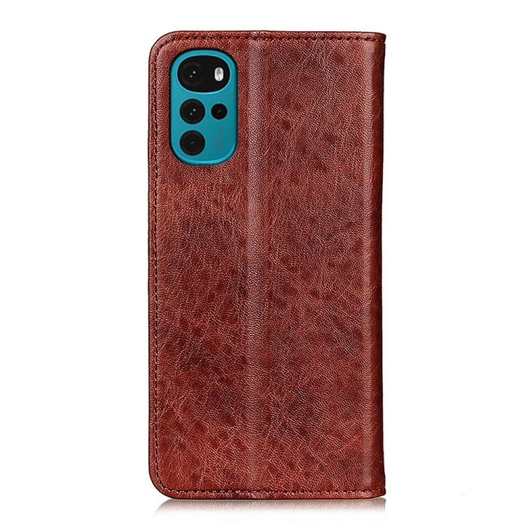 For Motorola Moto G22 Magnetic Crazy Horse Texture Leather Phone Case