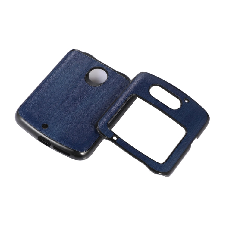 For Motorola Moto Razr 5G Yellow Cow Texture PU Phone Case