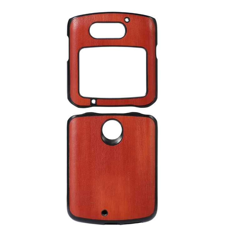 For Motorola Moto Razr 5G Yellow Cow Texture PU Phone Case