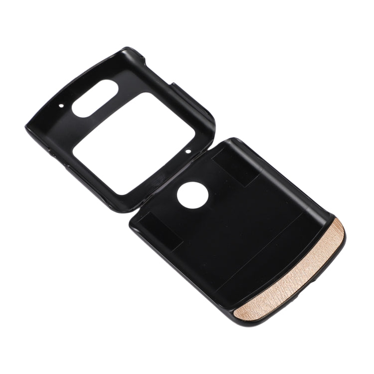 For Motorola Moto Razr 5G Wood Texture PU Phone Case
