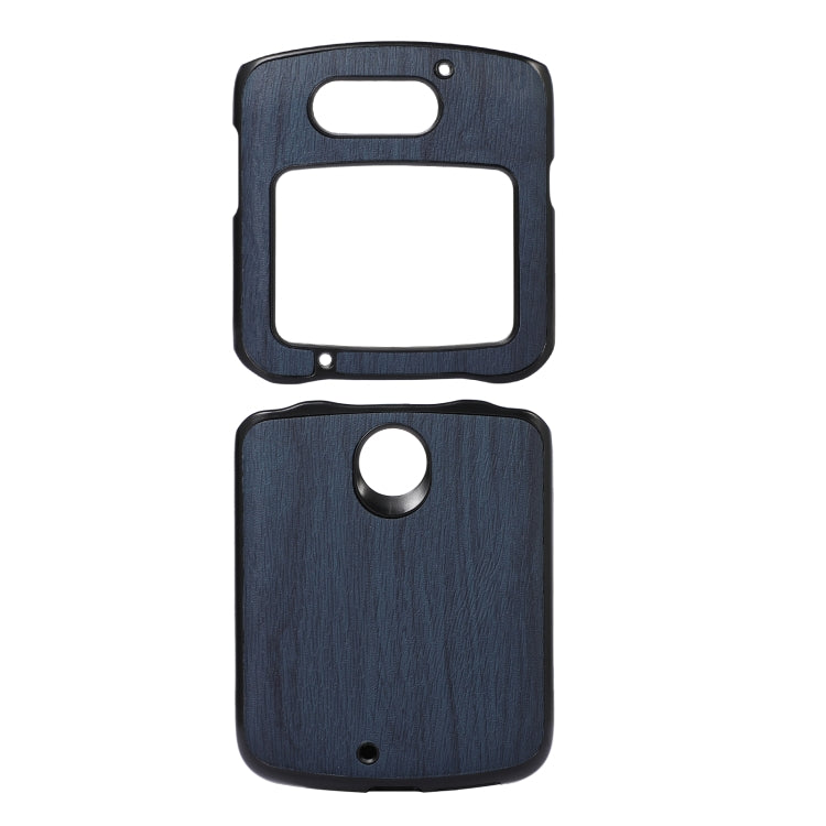 For Motorola Moto Razr 5G Wood Texture PU Phone Case