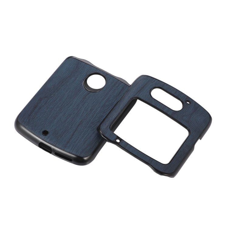 For Motorola Moto Razr 5G Wood Texture PU Phone Case