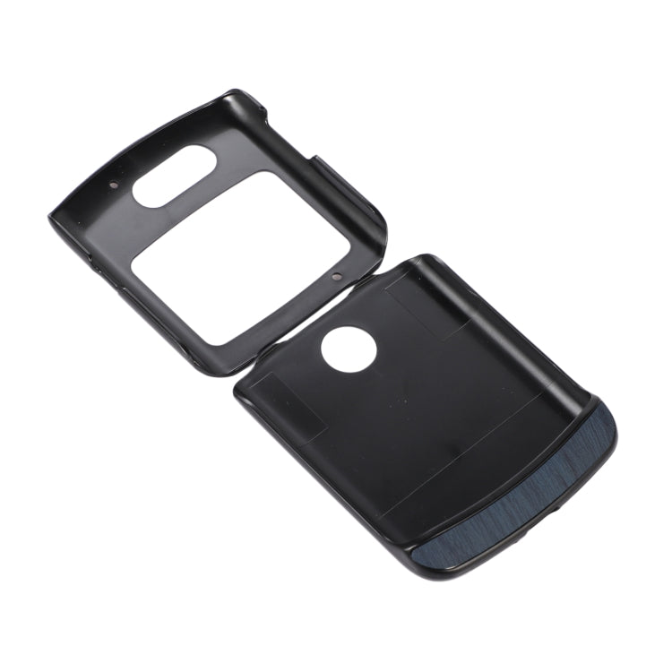 For Motorola Moto Razr 5G Wood Texture PU Phone Case
