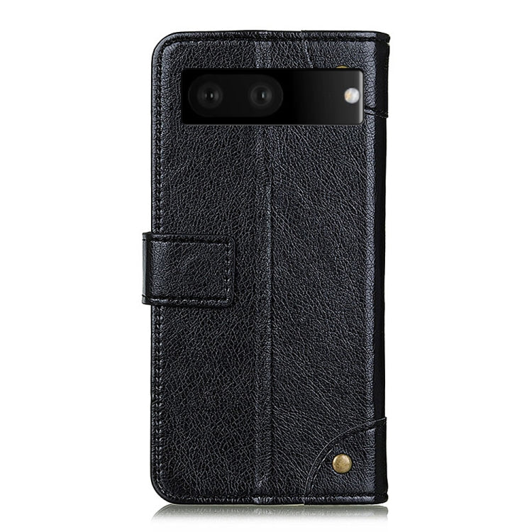 For Google Pixel 7 5G Copper Buckle Nappa Texture Leather Phone Case