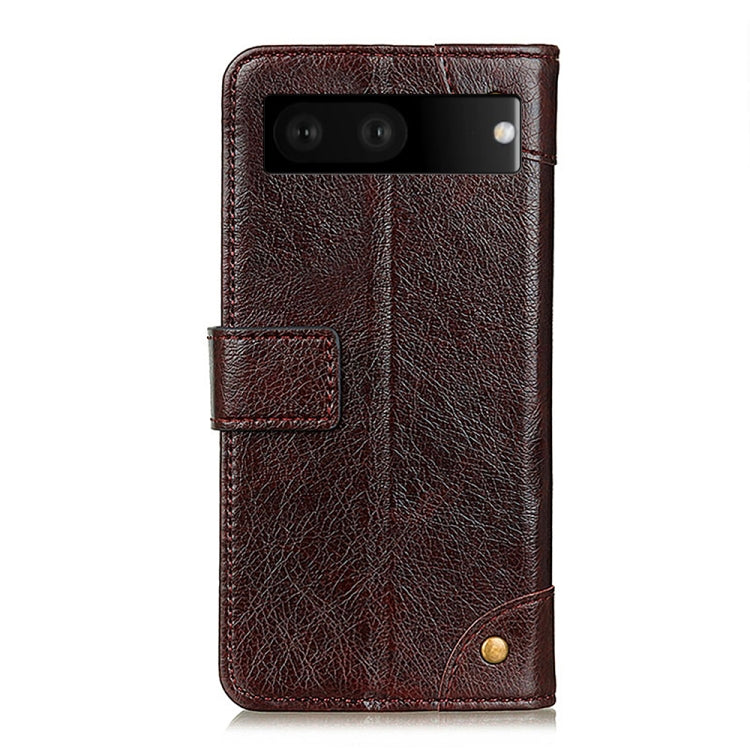 For Google Pixel 7 5G Copper Buckle Nappa Texture Leather Phone Case