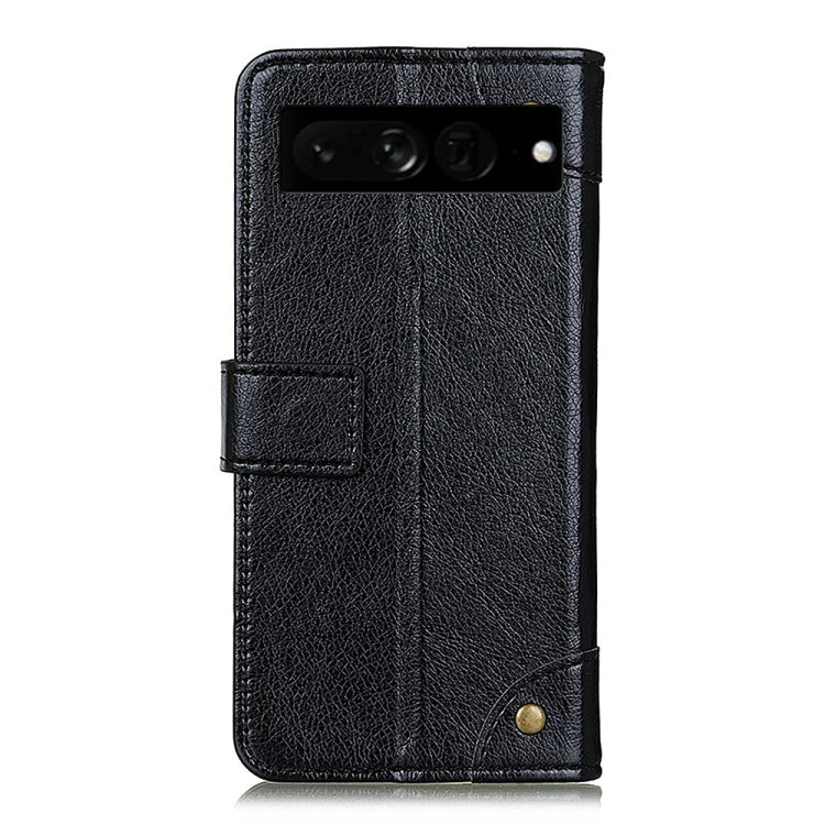 For Google Pixel 7 Pro 5G Copper Buckle Nappa Texture Leather Phone Case