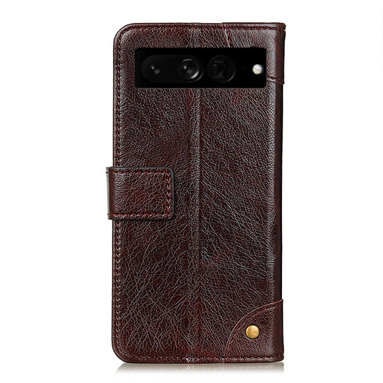 For Google Pixel 7 Pro 5G Copper Buckle Nappa Texture Leather Phone Case