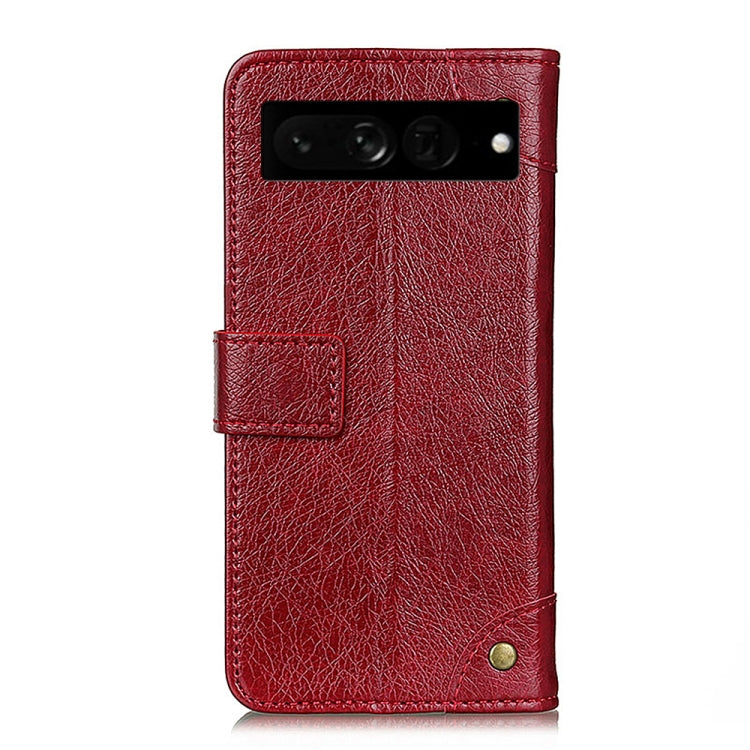 For Google Pixel 7 Pro 5G Copper Buckle Nappa Texture Leather Phone Case