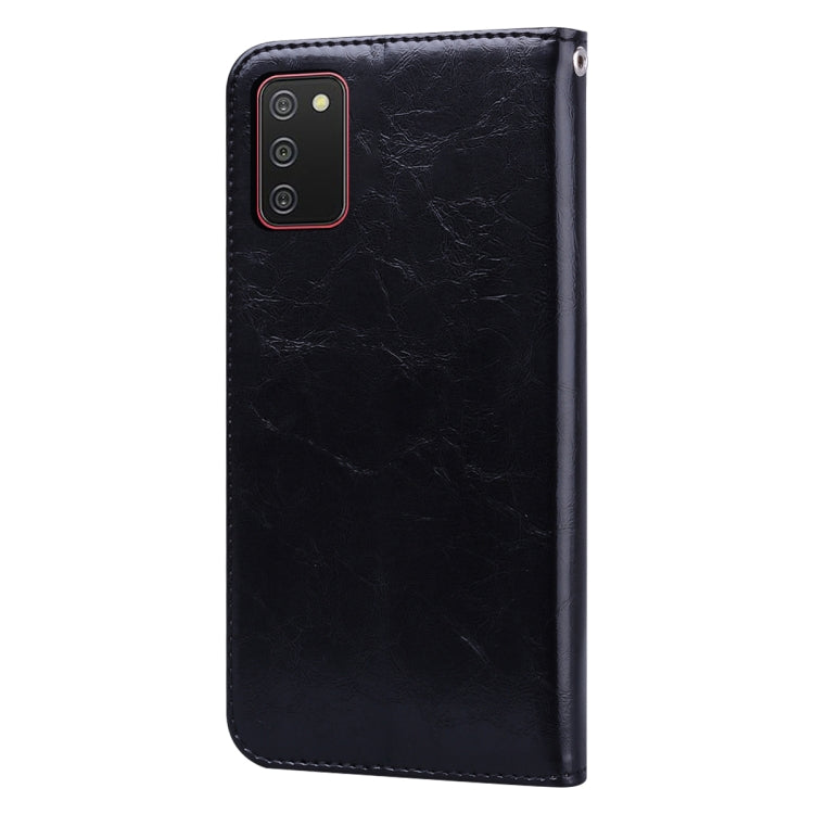 For Samsung Galaxy A03s 164mm Oil Wax Texture Leather Phone Case