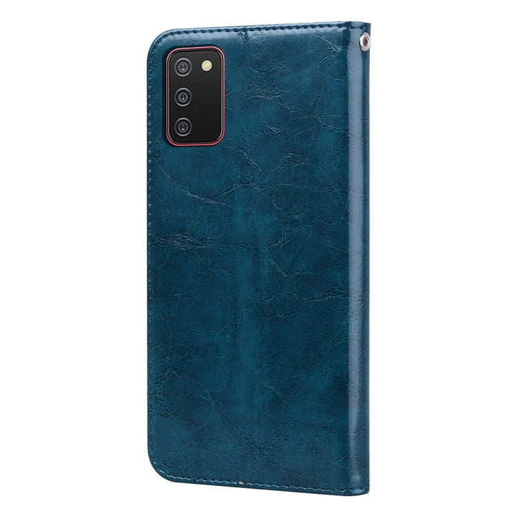 For Samsung Galaxy A03s 164mm Oil Wax Texture Leather Phone Case