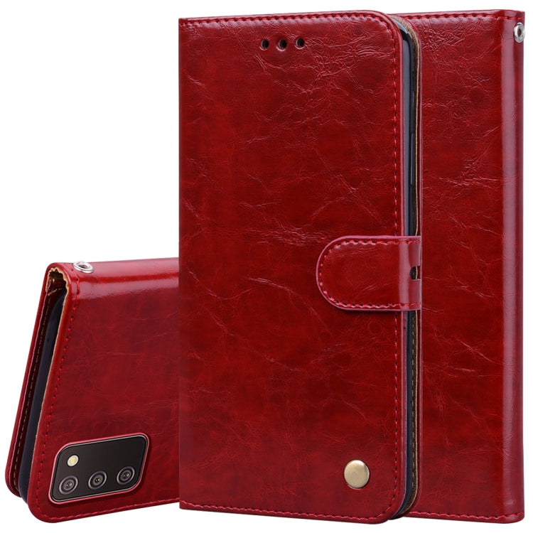 For Samsung Galaxy A03s 164mm Oil Wax Texture Leather Phone Case