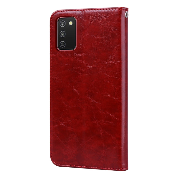 For Samsung Galaxy A03s 164mm Oil Wax Texture Leather Phone Case