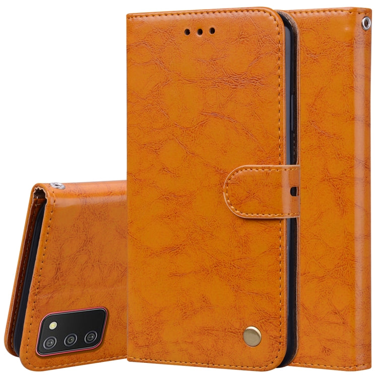 For Samsung Galaxy A03s 164mm Oil Wax Texture Leather Phone Case