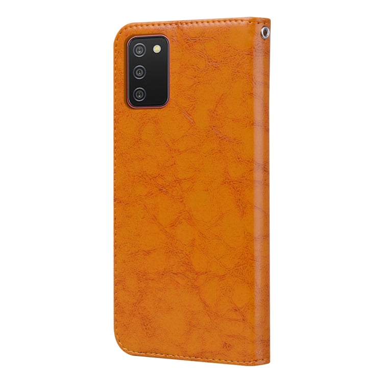 For Samsung Galaxy A03s 164mm Oil Wax Texture Leather Phone Case