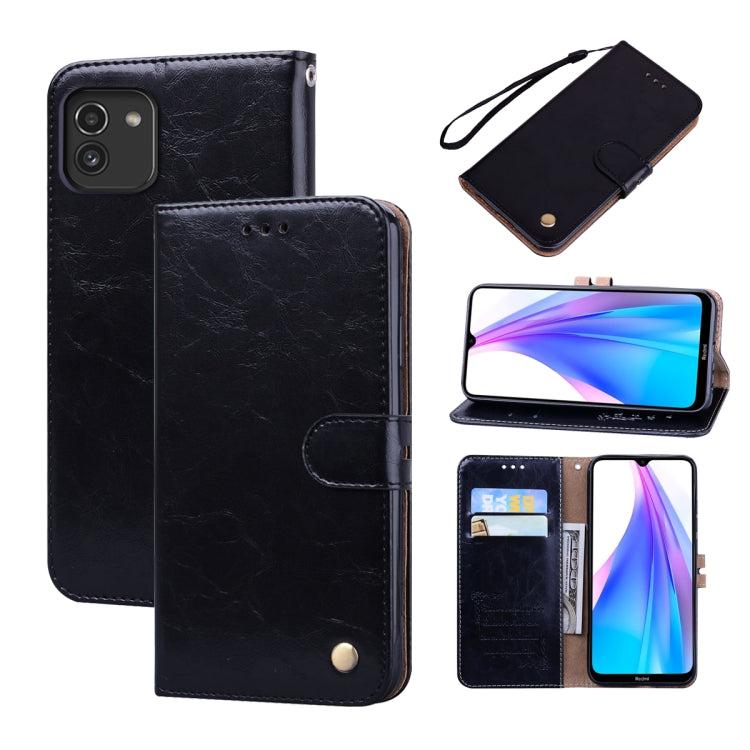 For Samsung Galaxy A03 164mm Oil Wax Texture Leather Phone Case