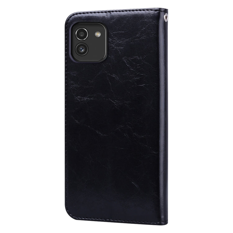 For Samsung Galaxy A03 164mm Oil Wax Texture Leather Phone Case