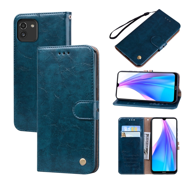 For Samsung Galaxy A03 164mm Oil Wax Texture Leather Phone Case