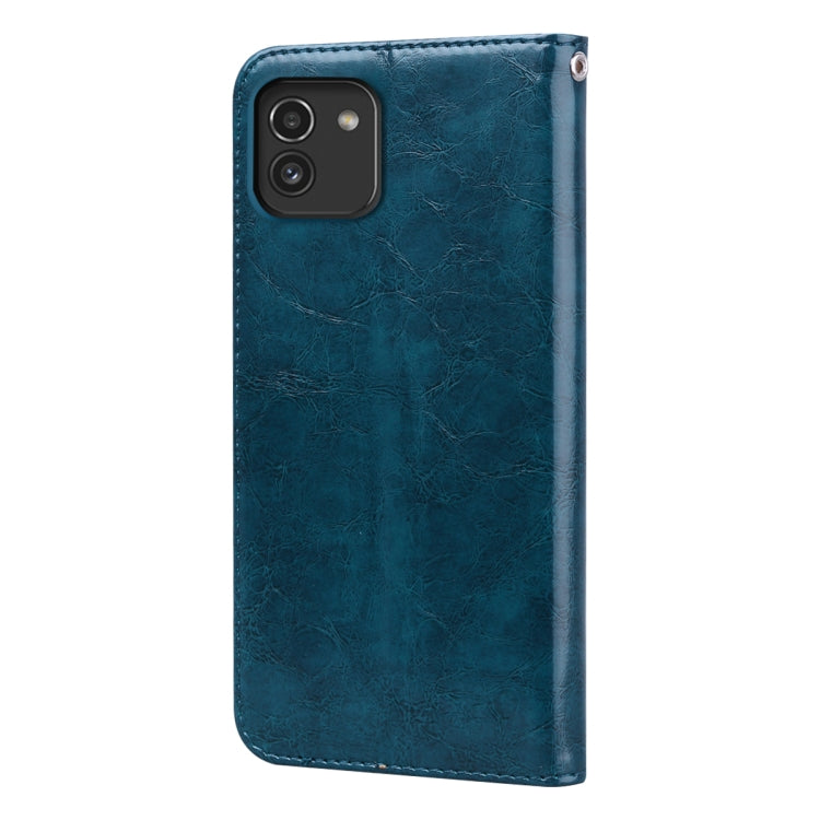 For Samsung Galaxy A03 164mm Oil Wax Texture Leather Phone Case