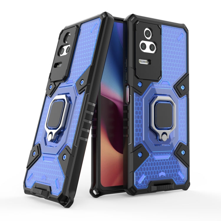 For Xiaomi Redmi K40S Space PC+TPU Shockproof Phone Case with Ring Holder