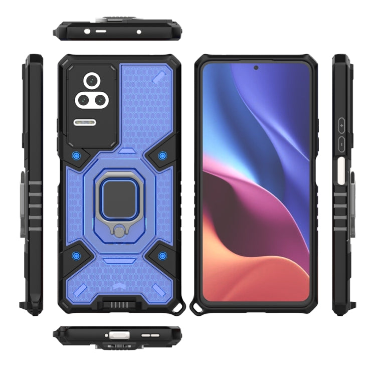 For Xiaomi Redmi K40S Space PC+TPU Shockproof Phone Case with Ring Holder