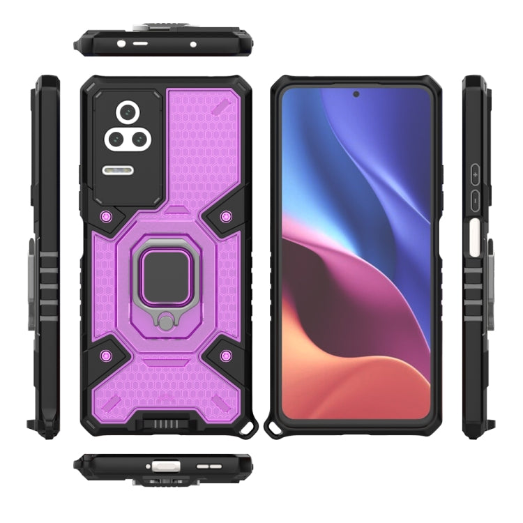 For Xiaomi Redmi K40S Space PC+TPU Shockproof Phone Case with Ring Holder