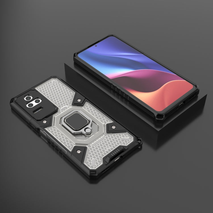 For Xiaomi Redmi K40S Space PC+TPU Shockproof Phone Case with Ring Holder