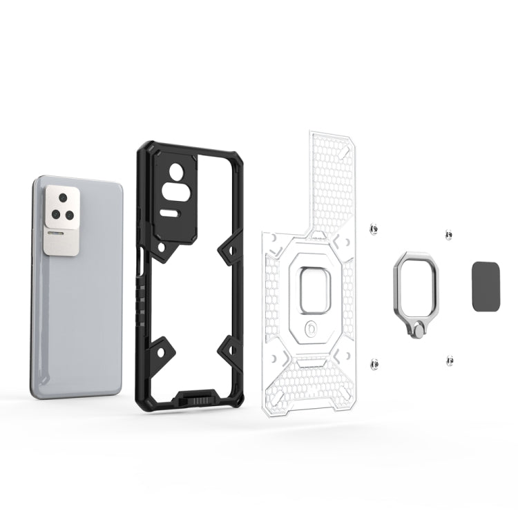 For Xiaomi Redmi K50 Pro Space PC+TPU Shockproof Phone Case with Ring Holder