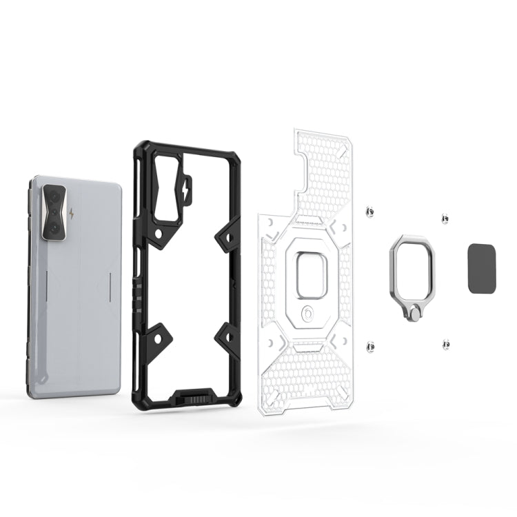 For Xiaomi Redmi K50 Gaming Space PC+TPU Shockproof Phone Case with Ring Holder