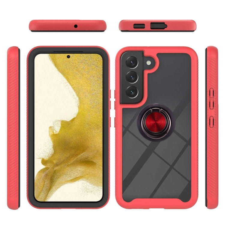 For Samsung Galaxy S22 Shockproof PC + TPU Phone Case with Ring Holder