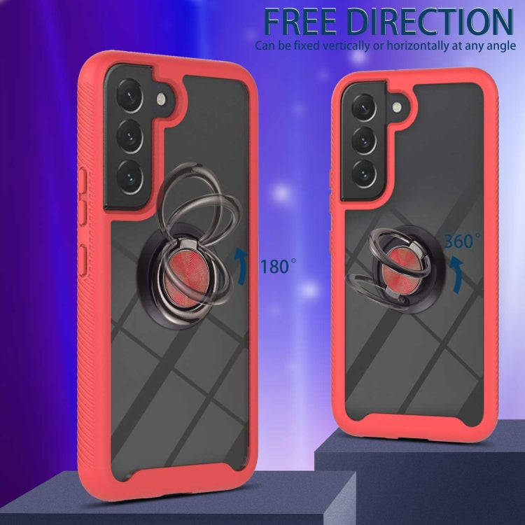 For Samsung Galaxy S22 Shockproof PC + TPU Phone Case with Ring Holder