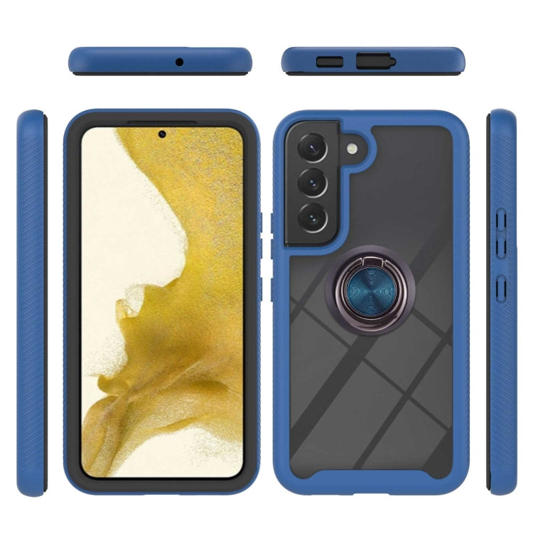 For Samsung Galaxy S22 Shockproof PC + TPU Phone Case with Ring Holder
