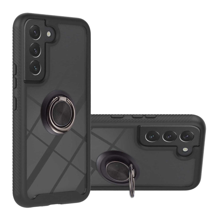 For Samsung Galaxy S22+ Shockproof PC + TPU Phone Case with Ring Holder